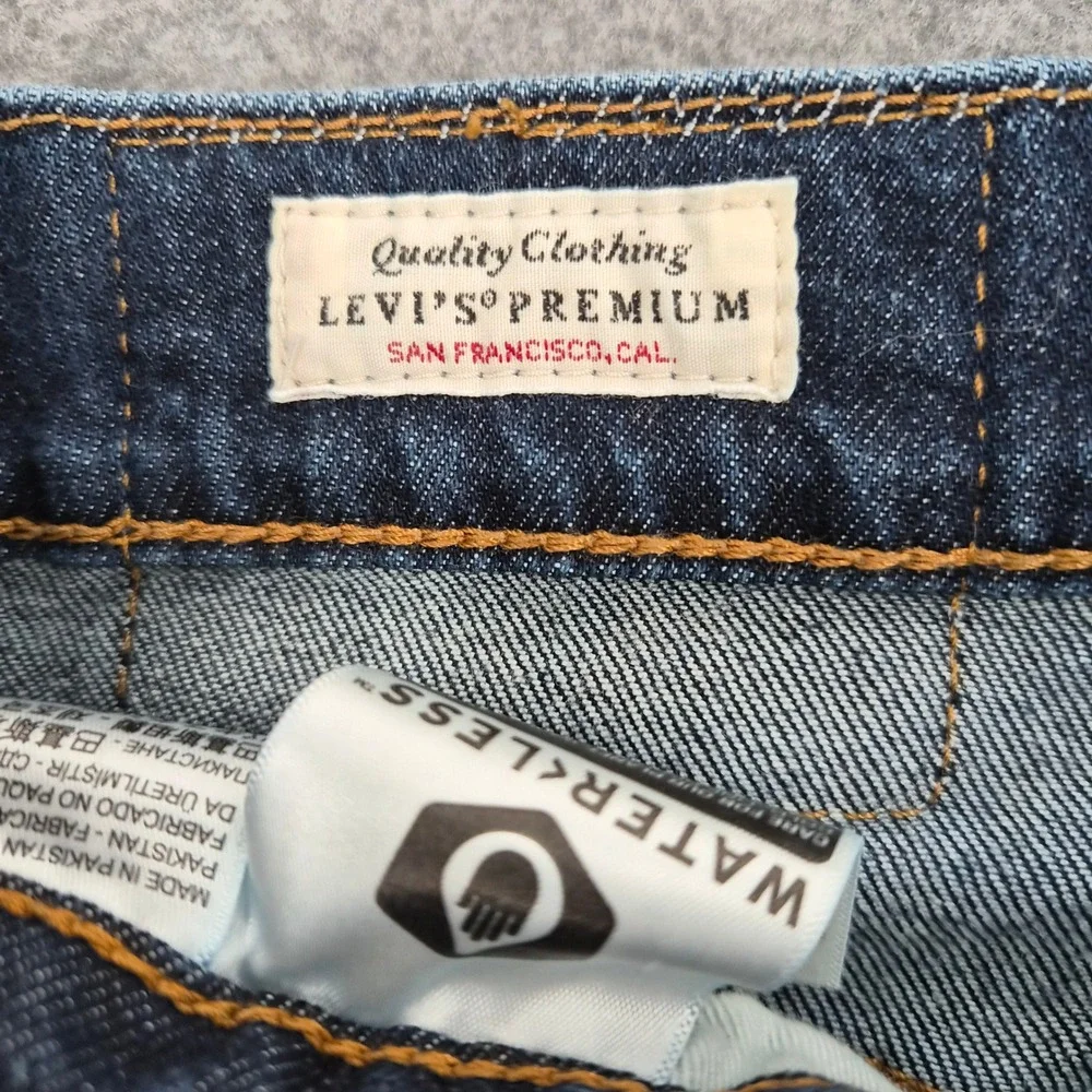 Levis Premium 512 Slim Taper Jeans Mens 32x32 Blue Denim 28833-0654 WaterLess